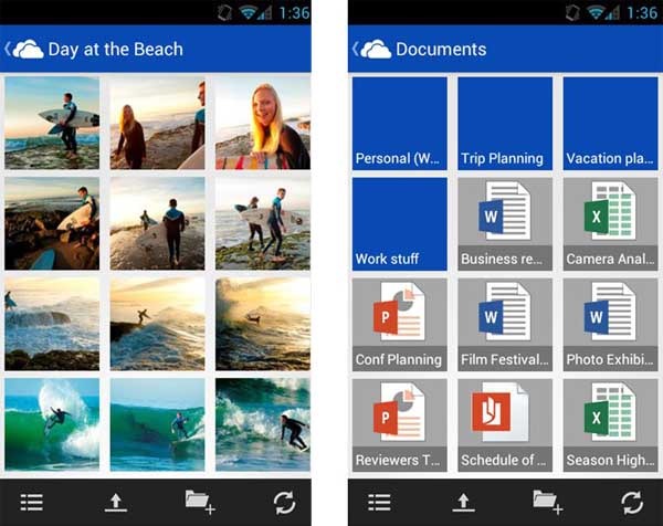 SkyDrive de Microsoft en Android