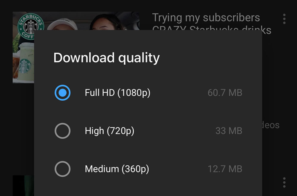 YouTube Premium ya permite descargar videos Full HD