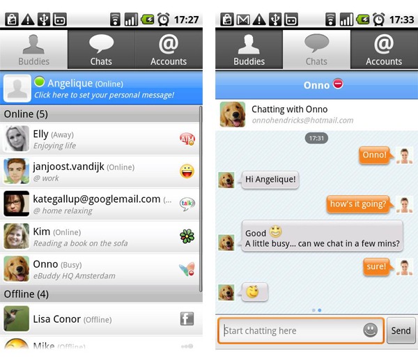 eBuddy Messenger, utiliza tu cuenta de MSN, Facebook, Yahoo y más desde la misma aplicación 2