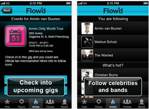 Flowd, una red social de música en tu móvil 2