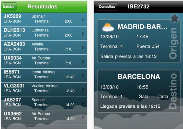 infoVuelos, encuentra los vuelos con esta aplicación de iPhone