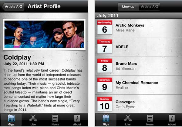 iTunes Festival London 2011, toda la información del Festival en tu iPhone 1