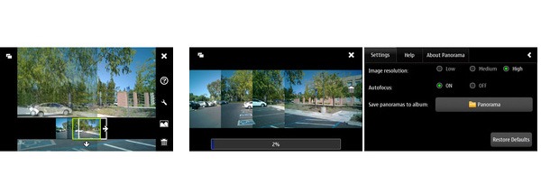 nokia panorama interfaz