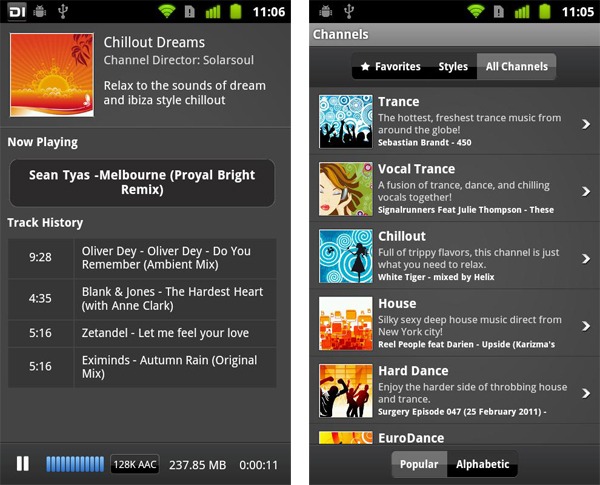 Digitally Imported Radio, escucha todo tipo de música electrónica desde tu iPhone o Android 2