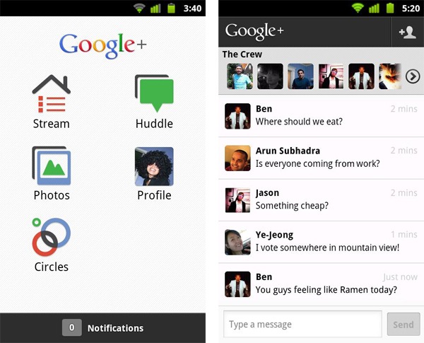 Google+, la nueva red social de Google ahora también desde tu móvil Android 2
