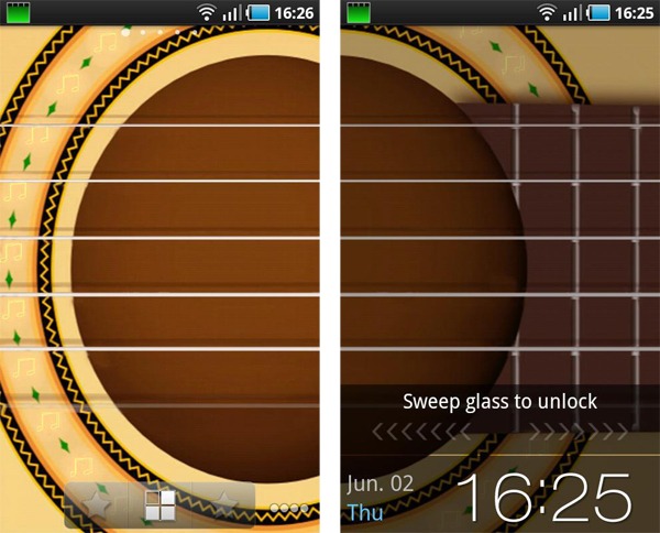Guitar LWP, utiliza una guitarra como fondo de pantalla animado en tu móvil Android 2