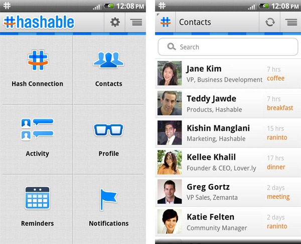 Hashable, un completo diario de tus citas y conocidos para móviles Android y iPhone 2