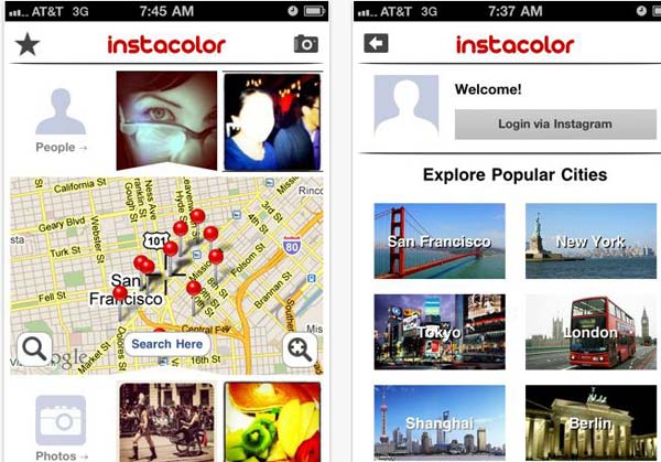 Instacolor, descubre qué usuarios de Instagram se encuentran cerca de ti