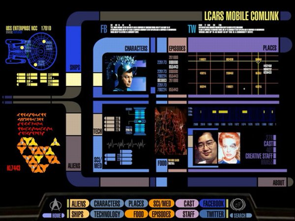 Pon el interfaz de las computadoras de Star Trek TNG en tu iPad 2