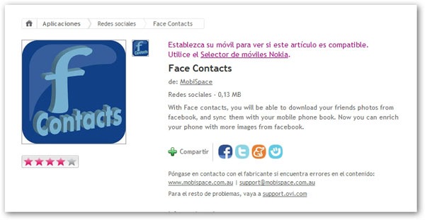Face Contacts, actualiza tu lista de contactos con Facebook 1