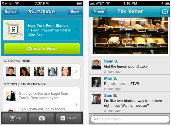 Las imágenes de tus contactos de Foursquare en un vistazo 2