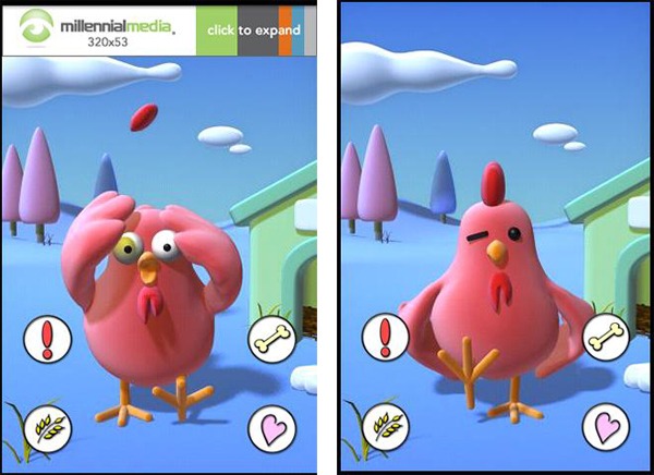 Hablar de pollo Enfrí­e, una gallina divertida y contestona para tu móvil Android 2