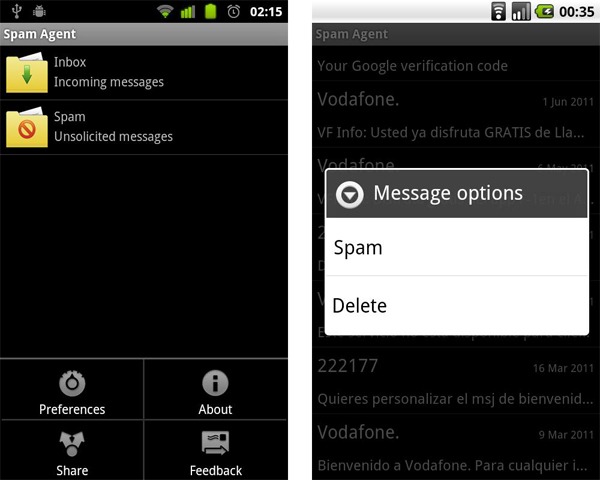 Mobile Spam Agent, elimina los mensajes Spam de tu móvil 1