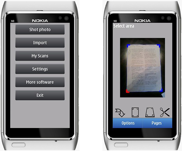 MDScan Lite, un escáner de documentos para Nokia 2