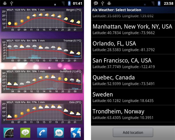 Aix Weather Widget, el tiempo en el escritorio de tu Android 2
