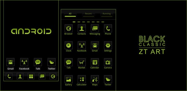 C.Black Theme GO Launcher EX, tu Android en estilo clásico 1
