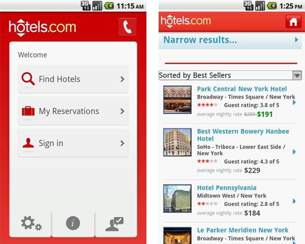Hoteles.com, busca y reserva hoteles en tu Android o iPhone 2