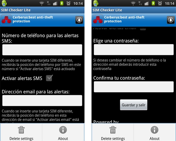SIM Checker Lite, localiza tu Android en caso de robo 2