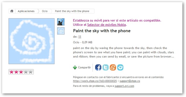 Paint the sky with the phone, pinta el cielo con tu Nokia 2