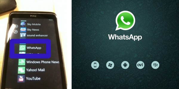 WhatsApp, imágenes de la aplicación para móviles Windows Mango 3