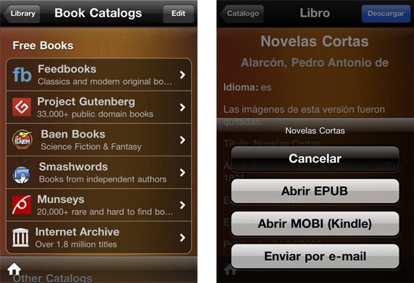 eBook Search, un buscador de libros gratuitos para iPhone 2