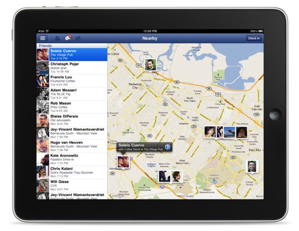 Facebook 4, la red social Facebook adaptada al fin para iPad 2