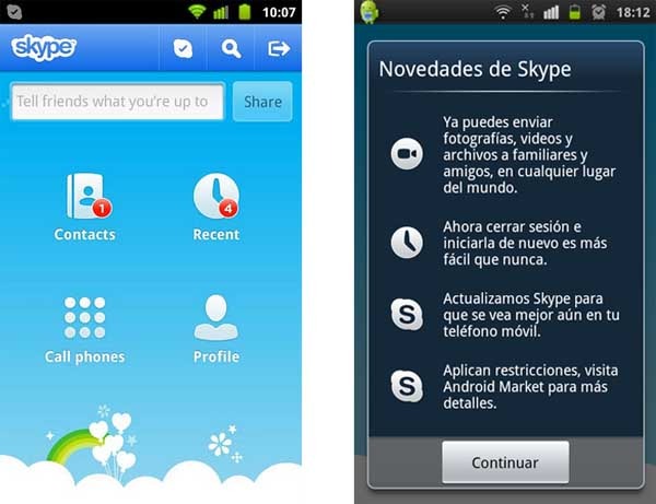 skype 2.6 android