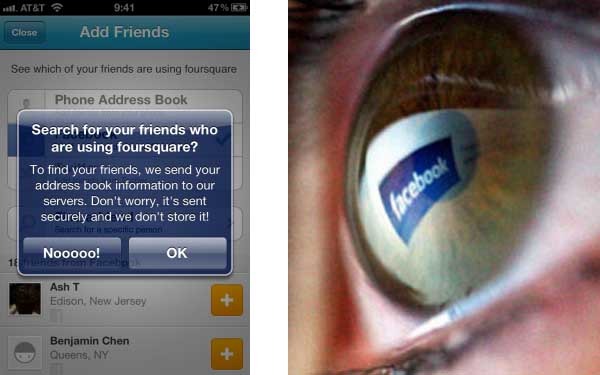 Facebook y Twitter, entre otros, espí­an los contactos del iPhone