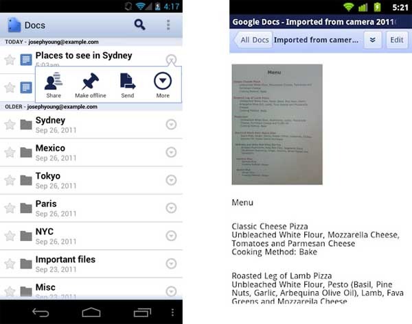 google docs