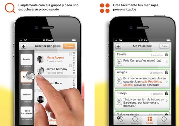 on voicefeed iphone