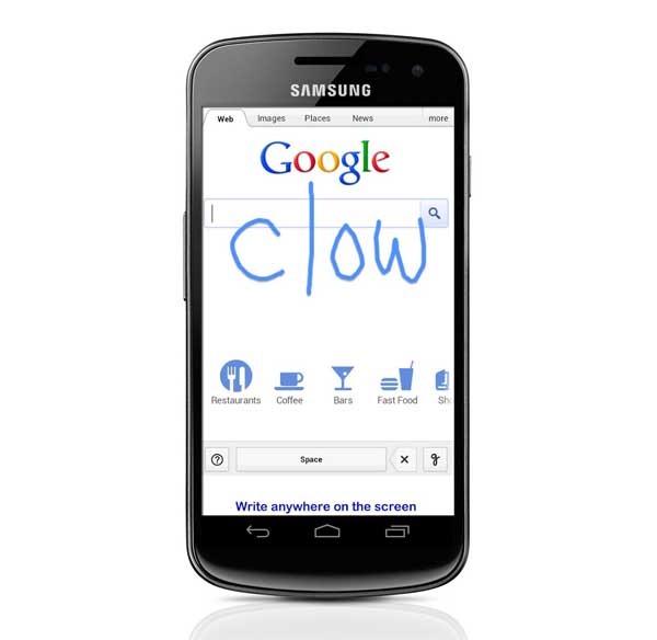 google escritura táctil