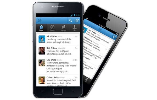 Twitter actualiza su aplicación para Android y iPhone