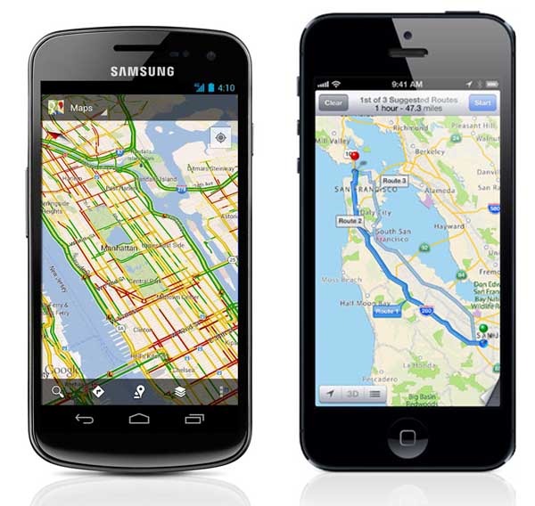 comparativa google maps vs apple maps