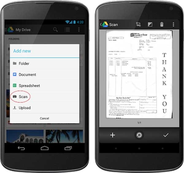 google drive tarjetas