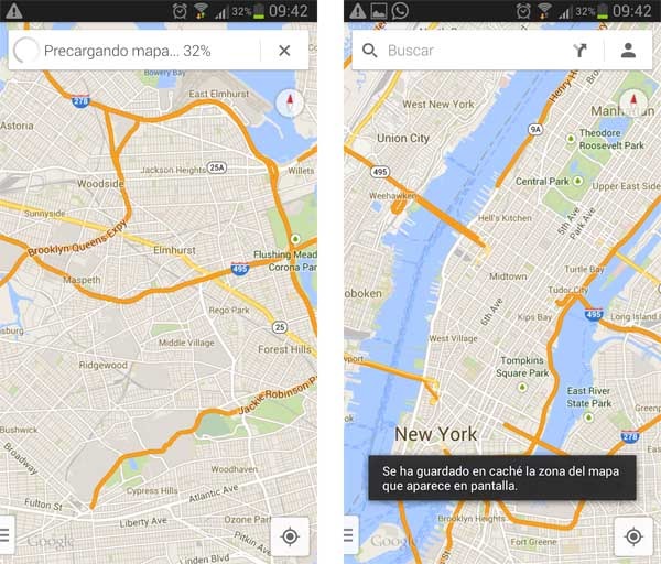 google maps guardar mapas