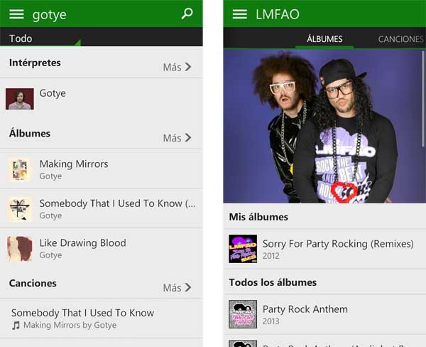 xbox music apps