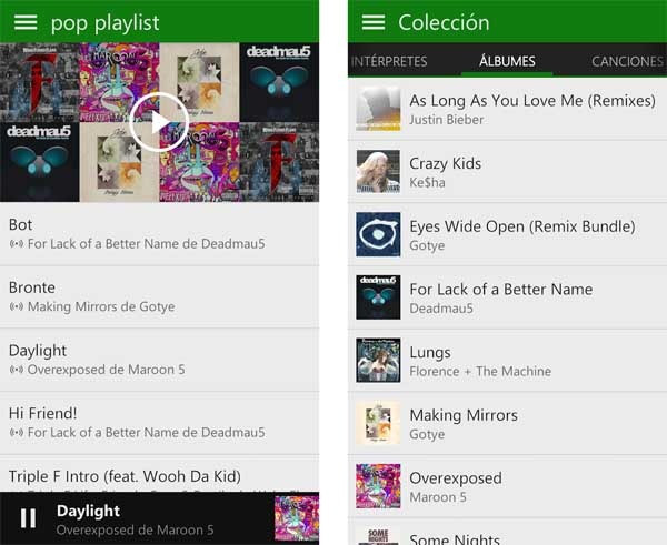xbox music apps