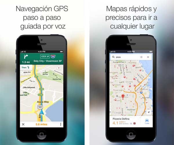 google maps ios navigation
