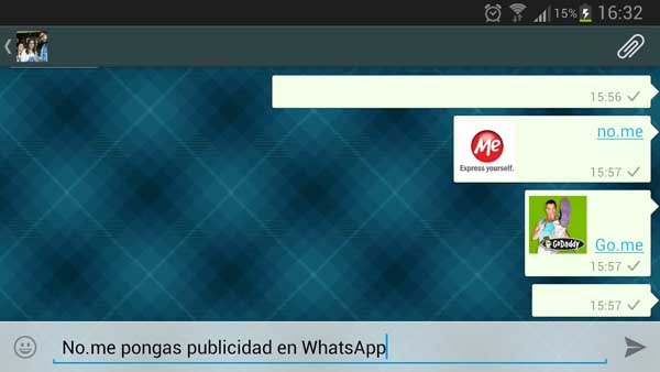 whatsapp no publicidad