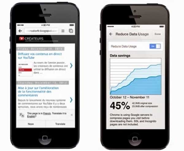 chrome mitad datos ios
