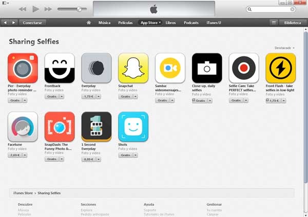 app store selfies