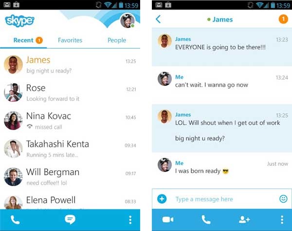 skype ahorro batería