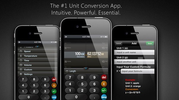 Convert Units for Free, una aplicación para convertir unidades en el iPhone