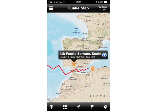 Mejores aplicaciones para seguir terremotos desde el iPhone
