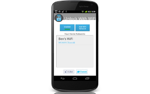 Unlock With WiFi, la aplicación que desbloquea tu móvil Android al llegar a casa