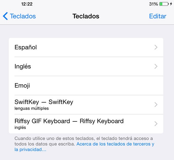 GIF Keyboard iOS8