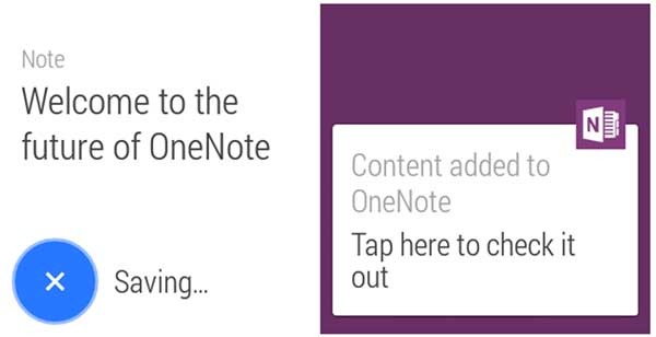 onenote android wear
