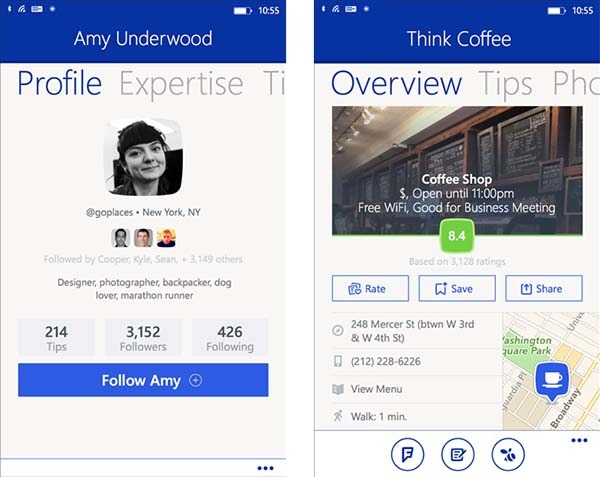 foursquare renovada windows phone