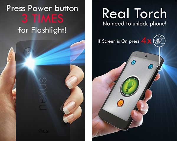 power button flashlight