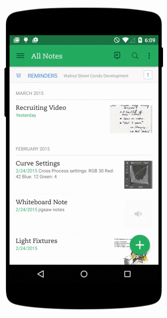evernote android material design